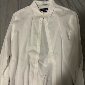 Zara Men L Slim Fit White Dress Shirt